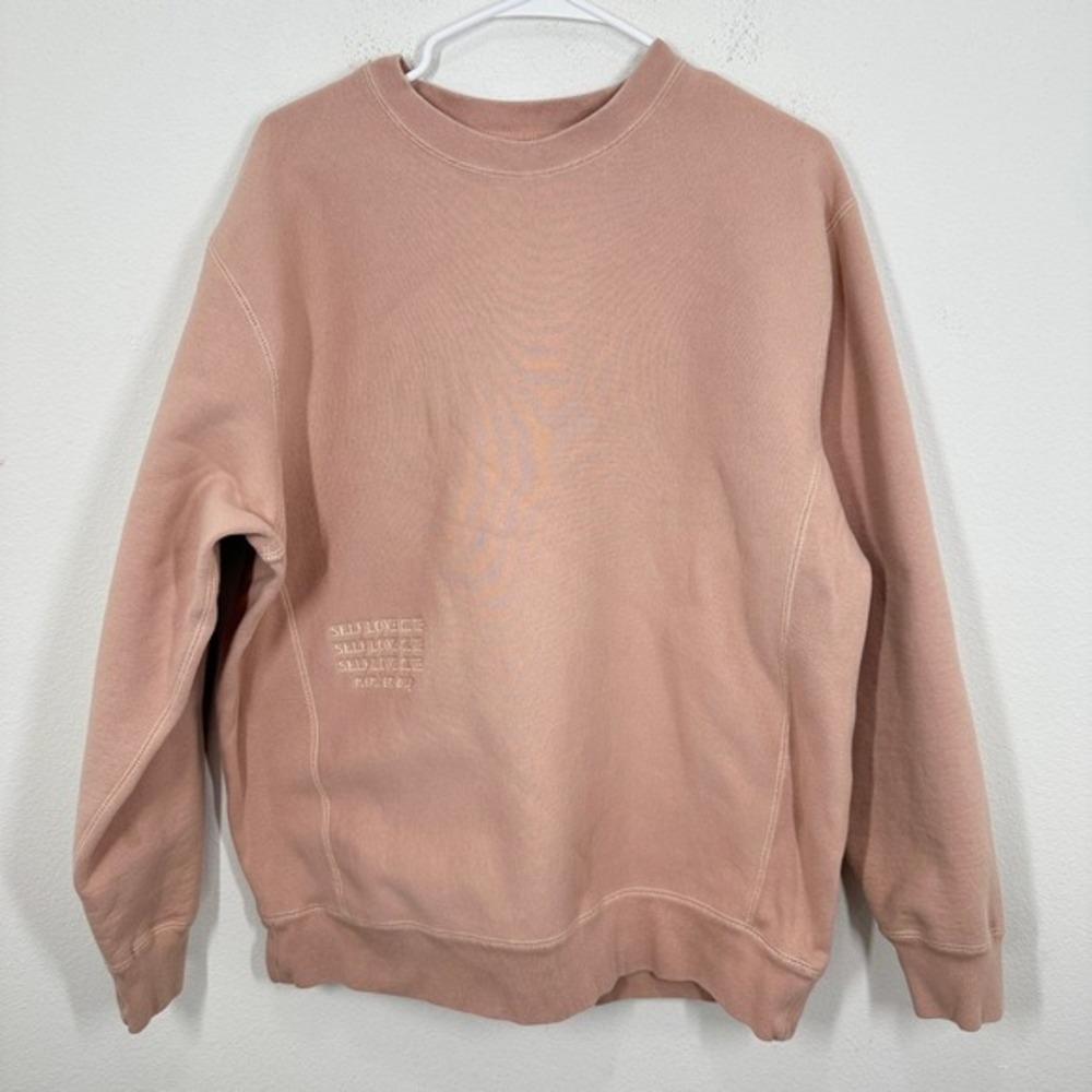 Mayfair The Label Rose Pink Self Love Club Embroidered Crewneck Sweatshirt